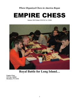 Where Organized Chess in America Began