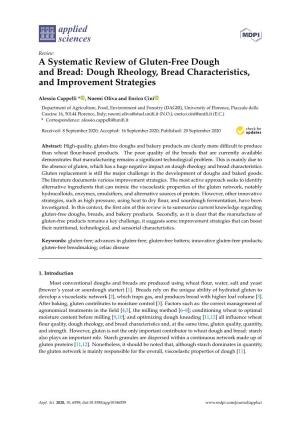 A Systematic Review of Gluten-Free Dough and Bread: Dough Rheology, Bread Characteristics, and Improvement Strategies