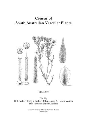 Census of South Australian Vascular Plants