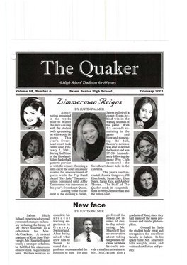 The Quaker a High School Tradition for 88 Years