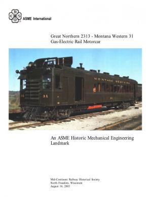 An ASME Historic Mechanical Engineering Landmark