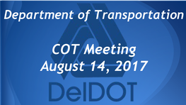 COT Meeting August 14, 2017