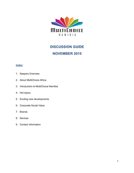 Discussion Guide November 2015