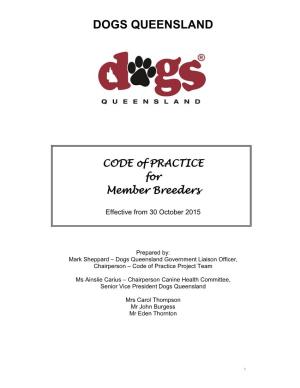 CODE of PRACTICE for Member Breeders