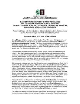 Avery Sharpe 400 PR Jade JKNM Records