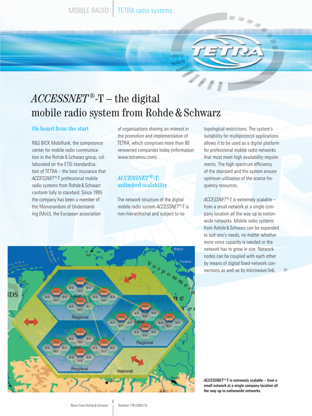 ACCESSNET®-T – the Digital Mobile Radio System from Rohde & Schwarz