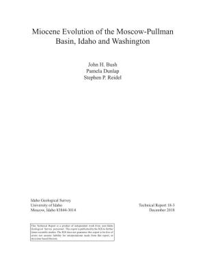 Miocene Evolution of the Moscow-Pullman Basin, Idaho and Washington