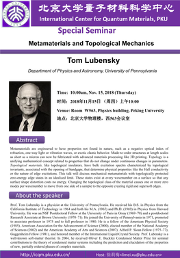Metamaterials and Topological Mechanics