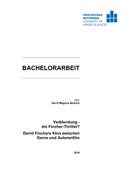 BACHELORARBEIT Verblendung