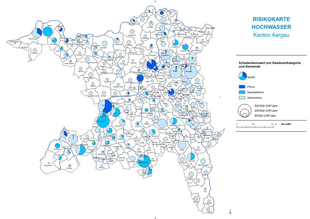 RISIKOKARTE HOCHWASSER Kanton Aargau