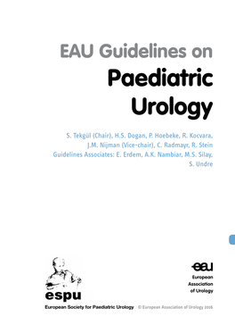 EAU Guidelines on Paediatric Urology 2016