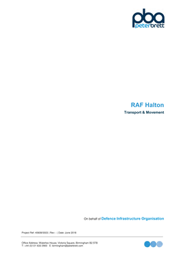 RAF Halton Transport & Movement
