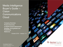 Burton-Taylor Media Intelligence Buyer's Guide