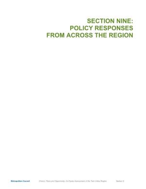 Section 9: Policy Responses from Across the Region