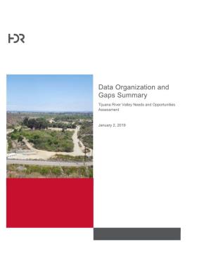 Data Organization and Gaps Summary Tijuana River Valley Needs and Opportunities Assessment