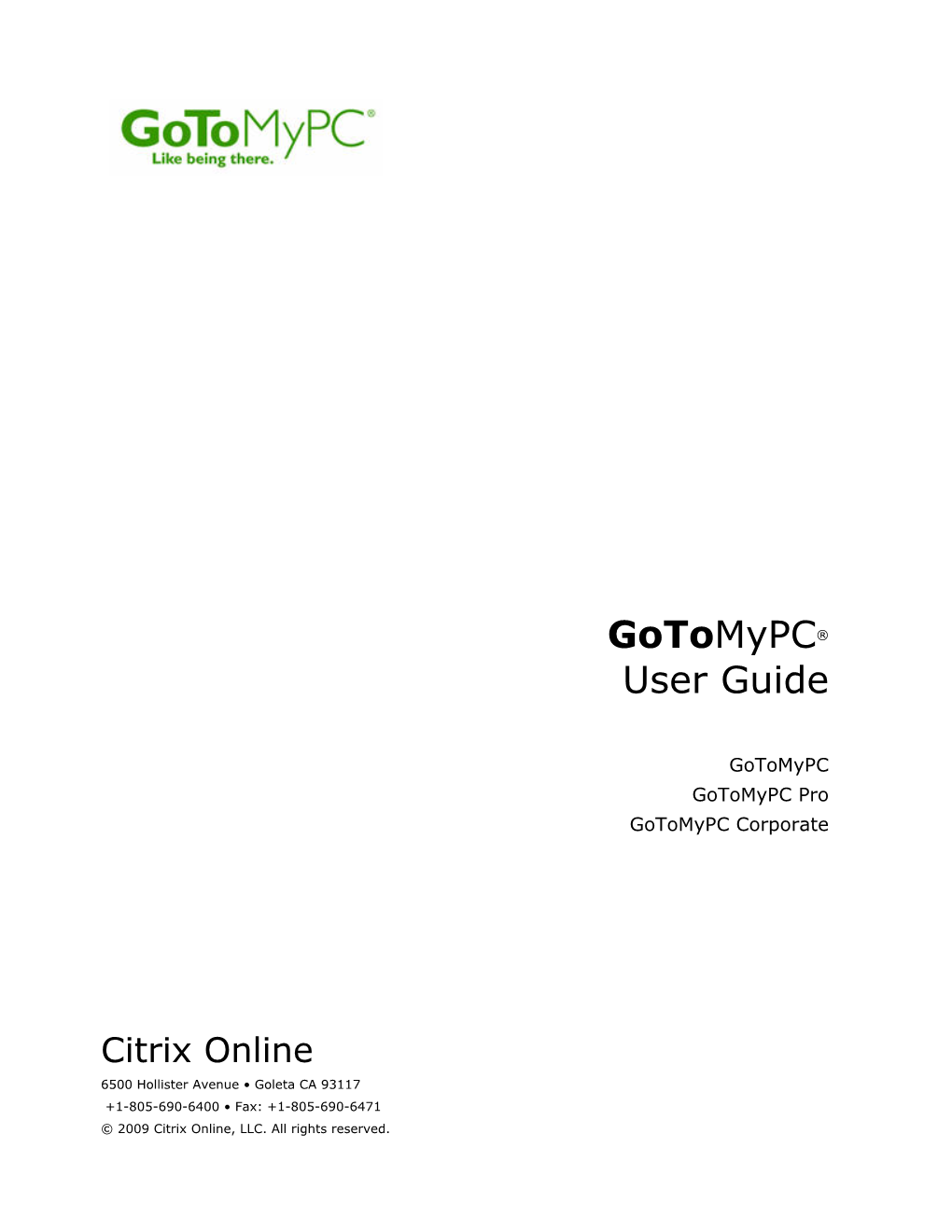 Gotomypc® User Guide