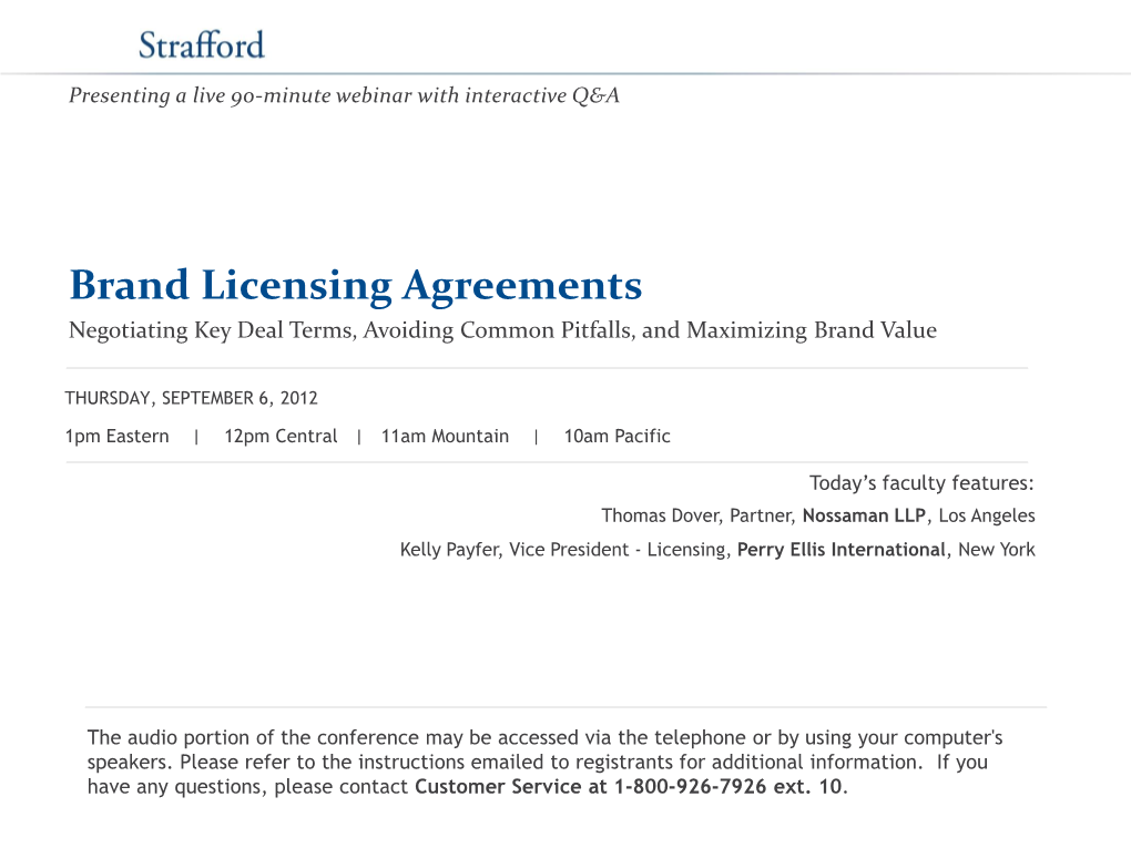 Brand Licensing Agreements Negotiating Key Deal Terms, Avoiding Common Pitfalls, and Maximizing Brand Value