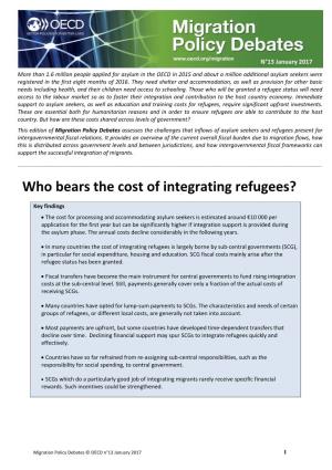 Who Bears the Cost of Integrating Refugees?