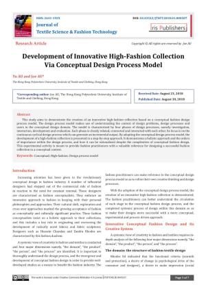 Development of Innovative High-Fashion Collection Via Conceptual Design Process Model