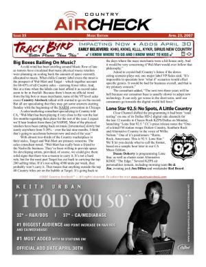 Issue 35 Music Edition April 23, 2007