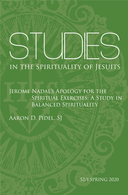 Jerome Nadal's Apology for the Spiritual Exercises