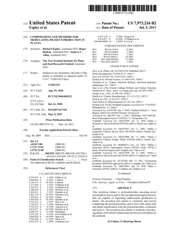 (12) United States Patent (10) Patent N0.: US 7,973,216 B2 Espley Et Al