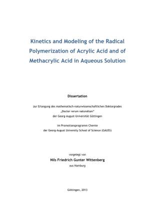 Kinetics and Modeling of the Radical Polymerization of Acrylic Acid and of Methacrylic Acid in Aqueous Solution