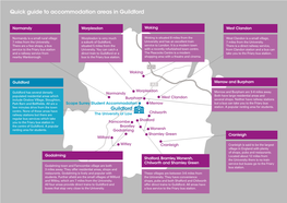 Quick Guide to Accommodation Areas in Guildford