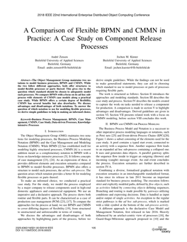 A Comparison of Flexible BPMN and CMMN in Practice: a Case Study on Component Release Processes