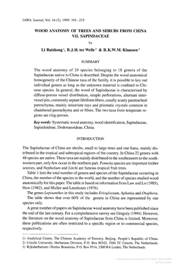 Downloaded from Brill.Com10/07/2021 08:35:43AM Via Free Access 192 IAWA Journal, Val