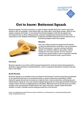 Get to Know: Butternut Squash