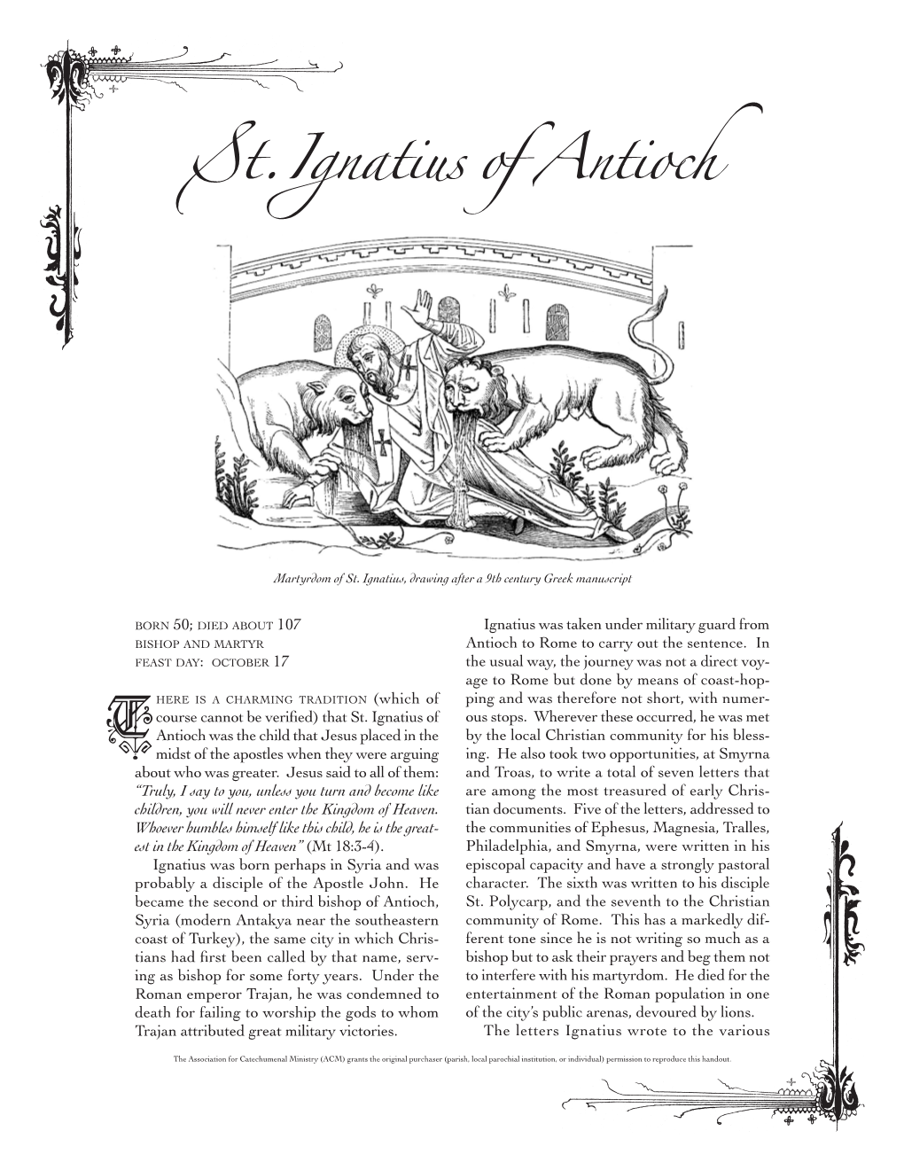 St. Ignatius of Antioch ~ Page 2