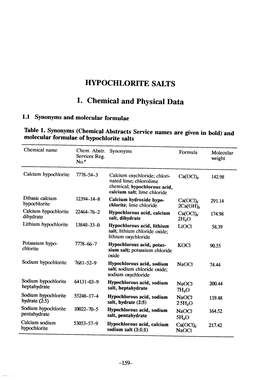 Hypochlorite Salts, As Weil As Chlorine Itself, in Aqueous Solution Produce Equilbrium Mixures of Hypochlorous Acid, Hypochlorite Ion and Chlorine