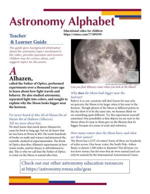 Astronomy Alphabet