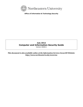 Computer and Information Security Guide Version 060611