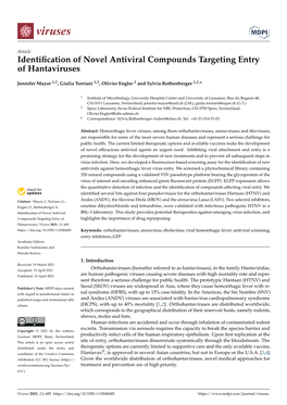 Identification of Novel Antiviral Compounds Targeting Entry Of