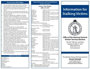 Information for Stalking Victims