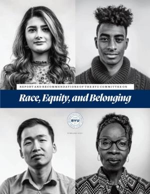 Race Equity and Belonging Report
