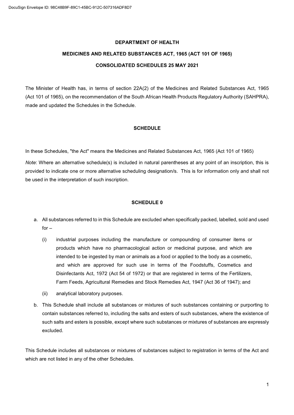 View Consolidated Schedules