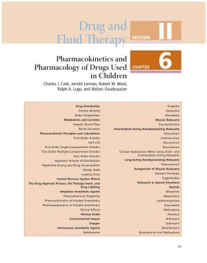 Pharmacokinetics and Pharmacology of Drugs Used in Children