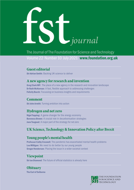 Journal the Journal of the Foundation for Science and Technology Fstvolume 22 Number 10 July 2021