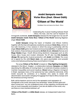 'Citizen of the World' Featuring Nigerian Singer Okwei Odili