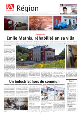 Émile Mathis, Réhabilité En Sa Villa