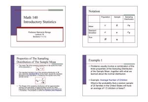 Math 140 Introductory Statistics
