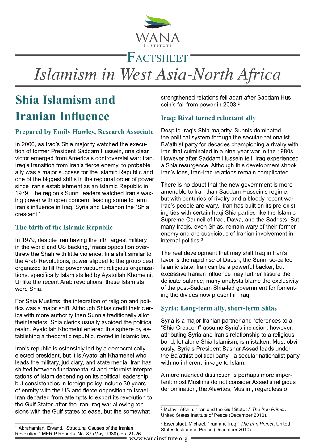 Shia Islamism and Iranian Influence