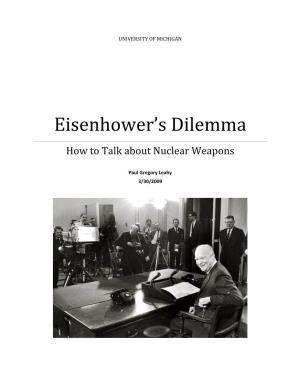 Eisenhower's Dilemma
