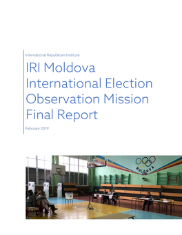 IRI Moldova International Election Observation Mission Final Report