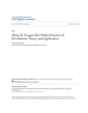 Alexis De Tocqueville's Political Science Of