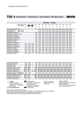Fahrplan T56 Drensteinfurt