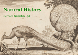 Natural History Bernard Quaritch Ltd Bernard Quaritch Ltd 36 BEDFORD ROW, LONDON, WC1R 4JH